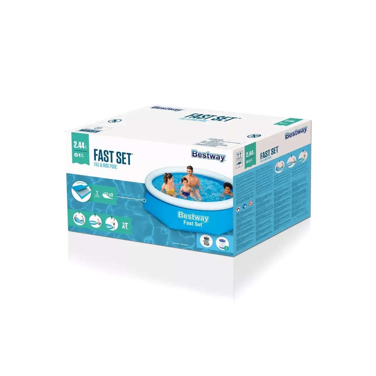 Bestway Fast Set apaļais piepūšamais baseins 2,44 m Photo 12