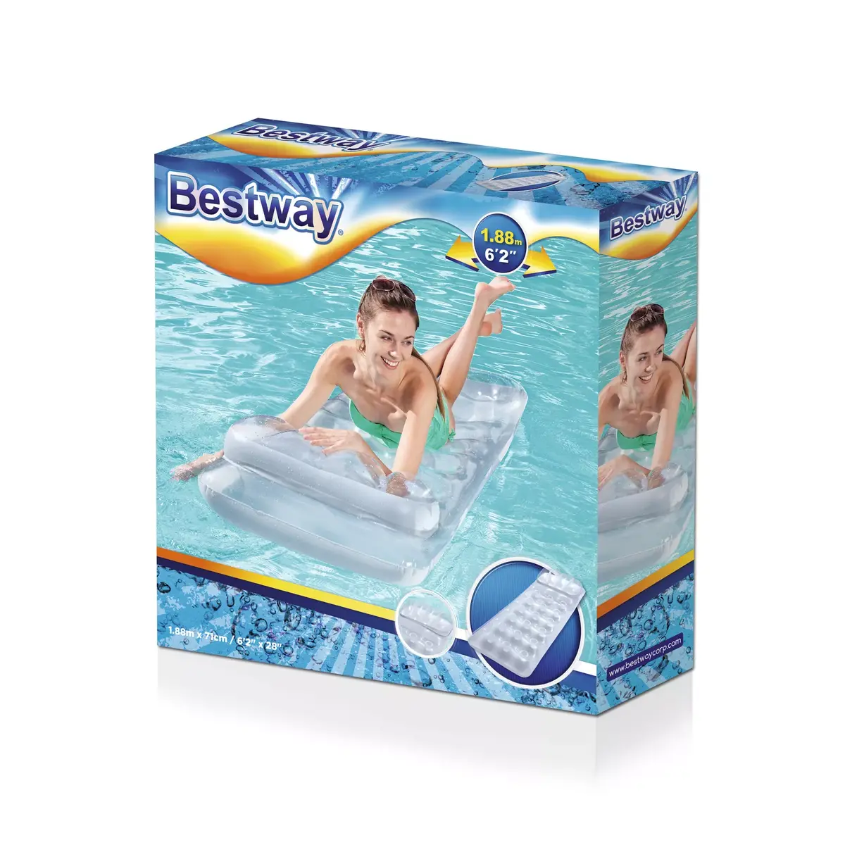 Peldmatracis Bestway Inflatable Metal Tech Lounge Photo 12