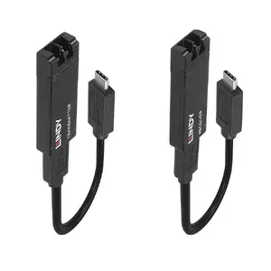 USB 3.2 Type C удлинитель Lindy 100м оптоволоконный 10000 Mbit/s