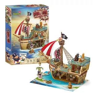 CubicFun Pirate Treasure Ship 3D puzle 157 pcs Kuģi