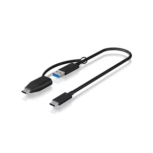 ICY BOX IB-CB033 USB kabelis 0,35 m USB 3.2 Gen 2 (3.1 Gen 2) USB C USB A Melns