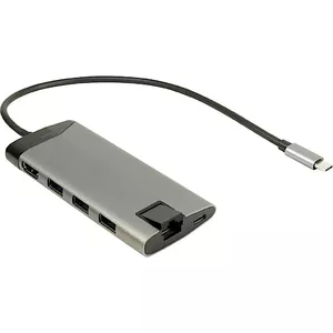 Inter-Tech GDC-802 USB 3.2 Gen 1 Type-C Pelēks 100W Power Delivery