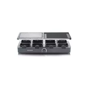 Raclette grill SEVERIN RG2371 — 1400 W, rectangular stainless steel, for 8 persons