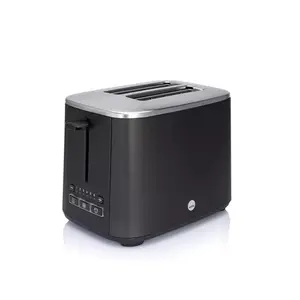 Тостер на 2 ломтика Wilfa CT-1000MB — 1000 Вт, чёрный стальной корпус