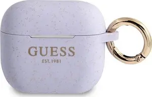 Guess Silicone Glitter Protective Case for Apple AirPods 3 - Purple