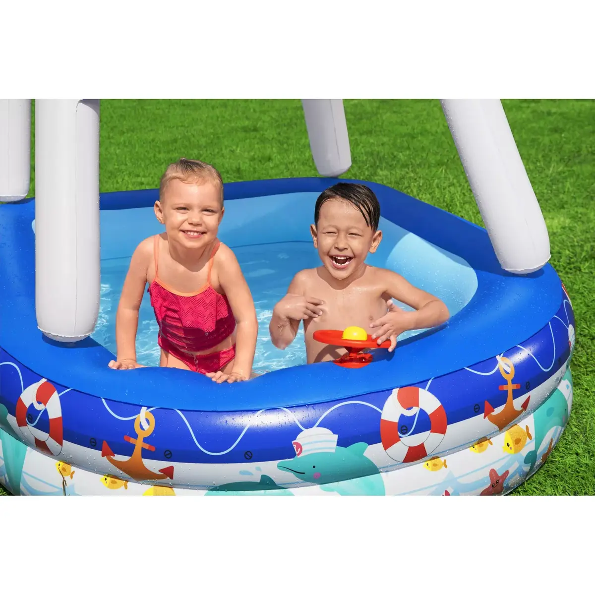Надувной семейный бассейн Bestway Sea Captain 282 л Photo 14