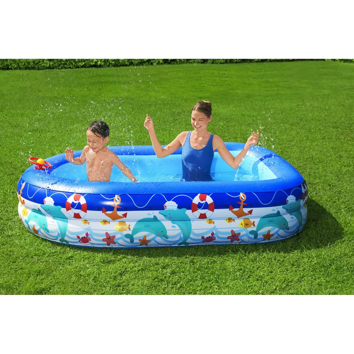 Надувной семейный бассейн Bestway Sea Captain 282 л Photo 18