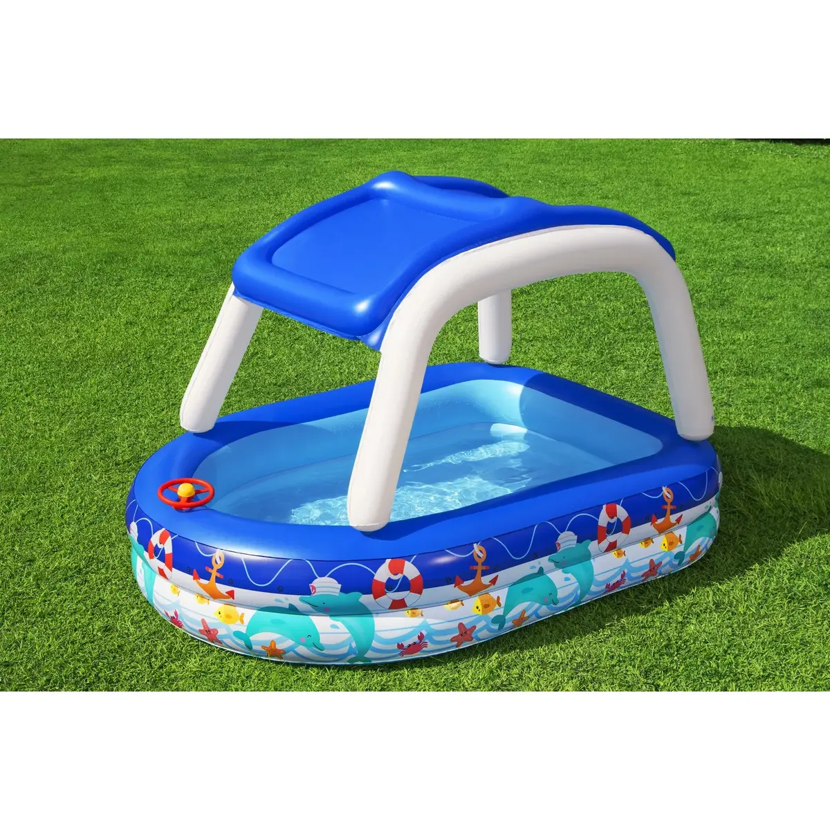 Надувной семейный бассейн Bestway Sea Captain 282 л Photo 21