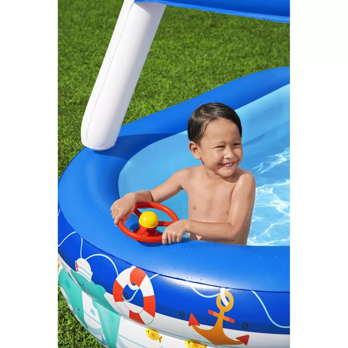 Надувной семейный бассейн Bestway Sea Captain 282 л Photo 22