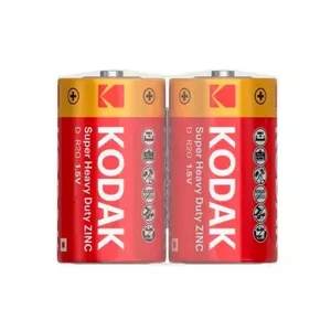 Baterija Heavy Duty D (R20) Kodak — cinka-oglekļa D šūnas, iepakojumā 2 gab.