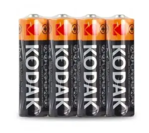 Baterija Kodak AA Alkaline LR6 — iepakojums 4 gab., vienreizlietojami cilindriski elementi