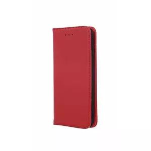 Leather Book Case for iPhone 13 by iLike — Maroon, folio wallet-style protective cover