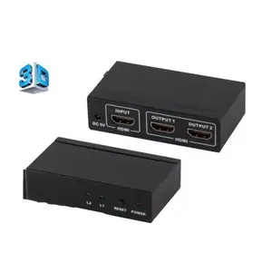 HDMI Switch ShiverPeaks 2 x HDMI 1.4 3840 x 2160 Black Metal