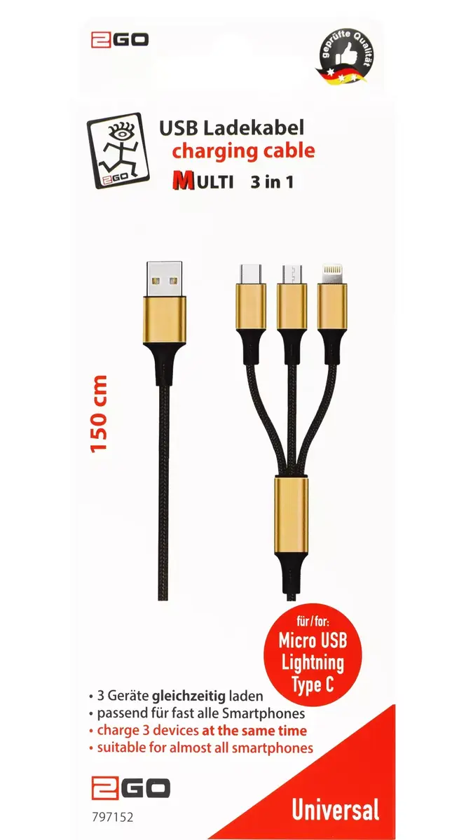 USB Cable 2GO 797152 Photo 2