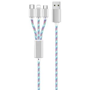 USB cable 2GO 797316 1.5 m USB B USB C/Micro-USB B/Lightning Multicolour