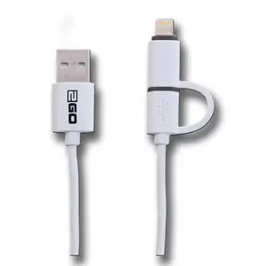 USB cable 2GO 795637 1m USB A Micro-USB B/Lightning White
