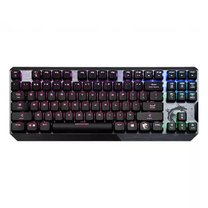 MSI Vigor GK50 Low Profile TKL tastatūra USB AZERTY Franču Melns