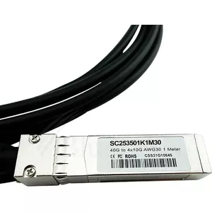 CBO QSFP to 4×SFP+ Breakout Cable MC2609130-005-BL, 40 Gbit/s, 5 m