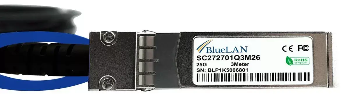 InfiniBand/optiskā šķiedra kabelis BlueOptics SFP-25G-C50CM Photo 4