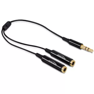 Audio kabelis DeLOCK 65356 0.25m 3.5mm 2 x 3.5mm Melns