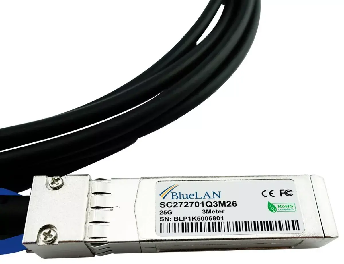 SFP28 DAC kabelis BlueOptics SFP28-DAC-3M-FR-BL Photo 3