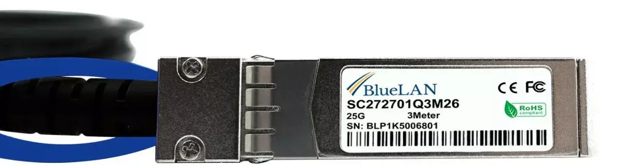SFP28 DAC kabelis BlueOptics SFP28-DAC-3M-IB-BL Photo 3