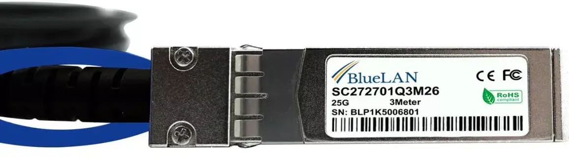 SFP28 DAC kabelis BlueOptics SFP28-DAC-3M-LO-BL Photo 3