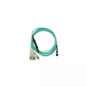 Волоконный кабель BlueOptics SFP5141EU10MKB 10 м OM3 MPO → 4×LC аква