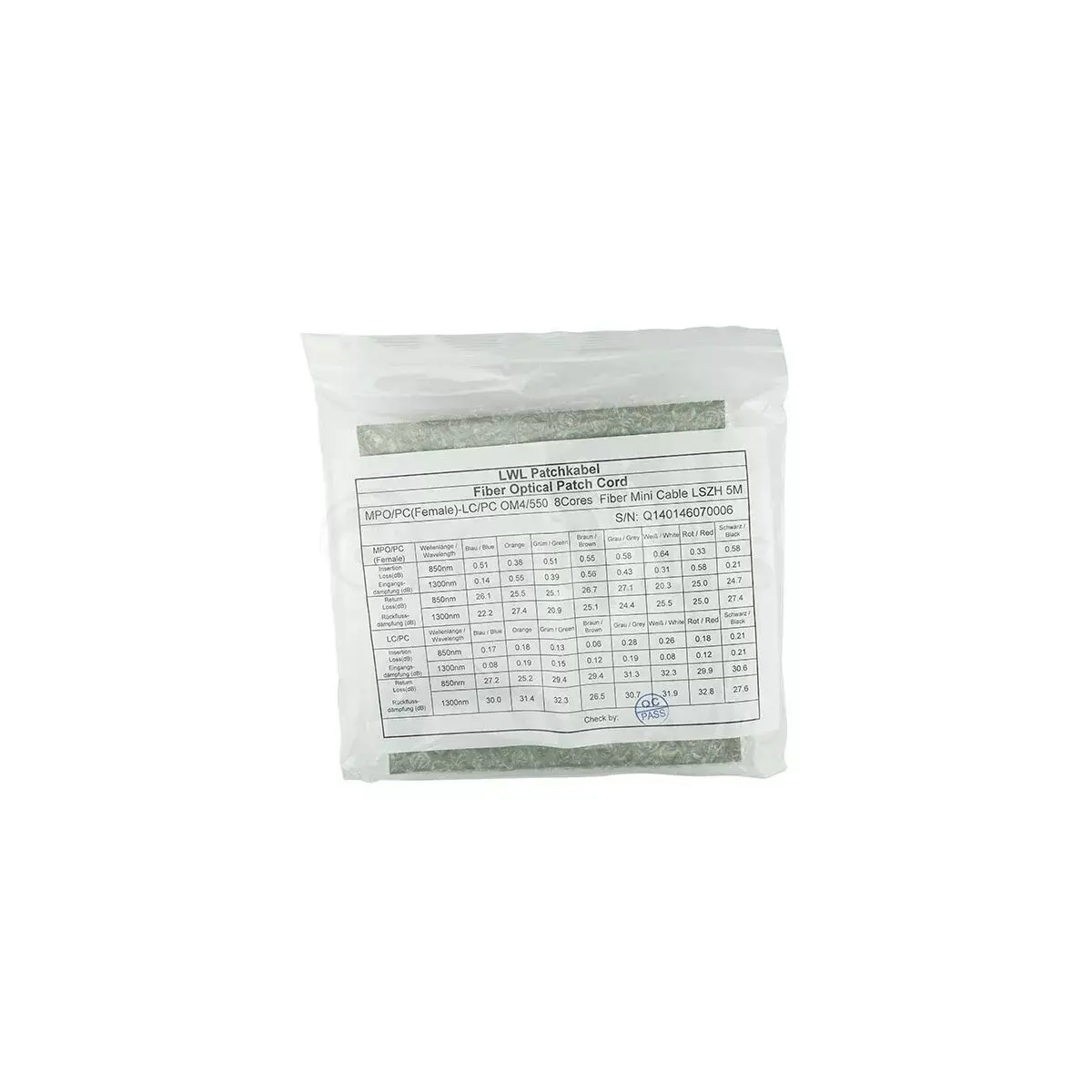 InfiniBand optiskā šķiedra kabelis BlueOptics SFP5141FU7.5MKB Photo 9