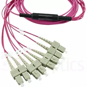 Fiber optic cable CBO SFP6142FU1MKB — 1 m OM4 MTP (4×SC) violet
