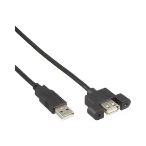 USB 2.0 Кабель A male к A female 0.6м InLine B-33440E