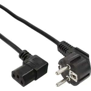 Power Cable Type F InLine B-16752A 3m Angled C13 Black 25pcs