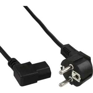 Power Cable Type F InLine 45pcs 1m Angled C13 Black