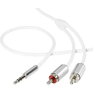 Audio Cable SpeaKa Professional SP-7870524 1.5m 2xRCA 3.5mm Aluminium White