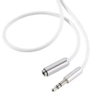 Аудиокабель SpeaKa Professional SP-7870520 1м 3.5мм белый мужской на женский OFC