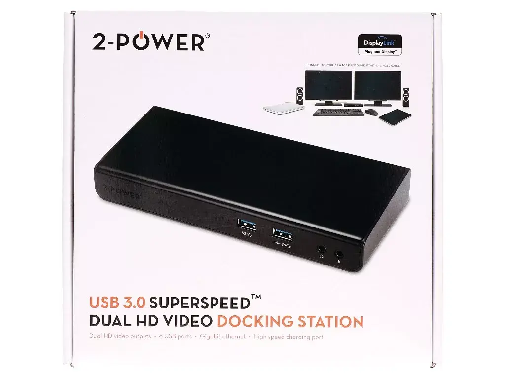 2-Power USB 3.0 Dual Display dokstacija Photo 3