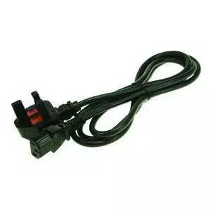 2-Power IEC C13 Lead with UK Plug Black C13 coupler