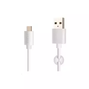 Стационарный кабель для передачи данных и зарядки, USB-A -> USB-C, 20 Вт, длина 1 м, белый