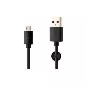 Стационарный кабель для передачи данных и зарядки, USB-A -> micro USB, 20 Вт, длина 1 м, черный