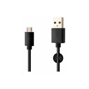 Fiksētais datu un uzlādes kabelis, USB-A -> micro USB, 20 W, garums 2 m, melns