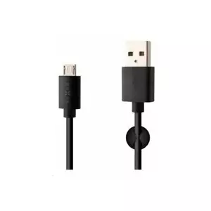 Fiksētais datu un uzlādes kabelis, USB-A -> micro USB, 20 W, garums 2 m, melns