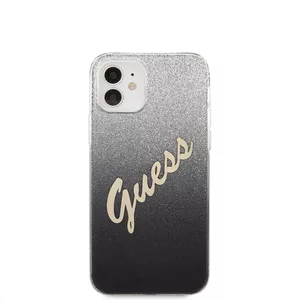 GUESS Твердый чехол GUESS Vintage Glitter Gradient Black, для Apple iPhone 12 Mini, GUHCP12SPCUGLSBK (GUHCP12SPCUGLSBK)