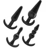 Набор анальных плагов Addicted Toys Silicone Black — 4 шт. Photo 2