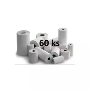 Papīra lentas ruļlis TERMO 80/70/12 62 m — termopapīrs 62 m, platums 80 mm, blīvums 70 g/m², serdes diametrs 12 mm, 60 gab.