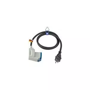 Power adapter cable AS Schwabe 61483 Schuko plug to CEE angle coupling 230V 16A