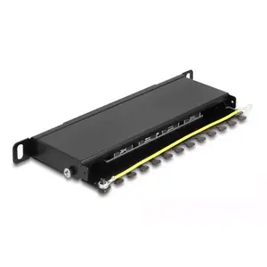 DeLOCK Patch Panel 10" 8 port Cat.6A 0.5U black
