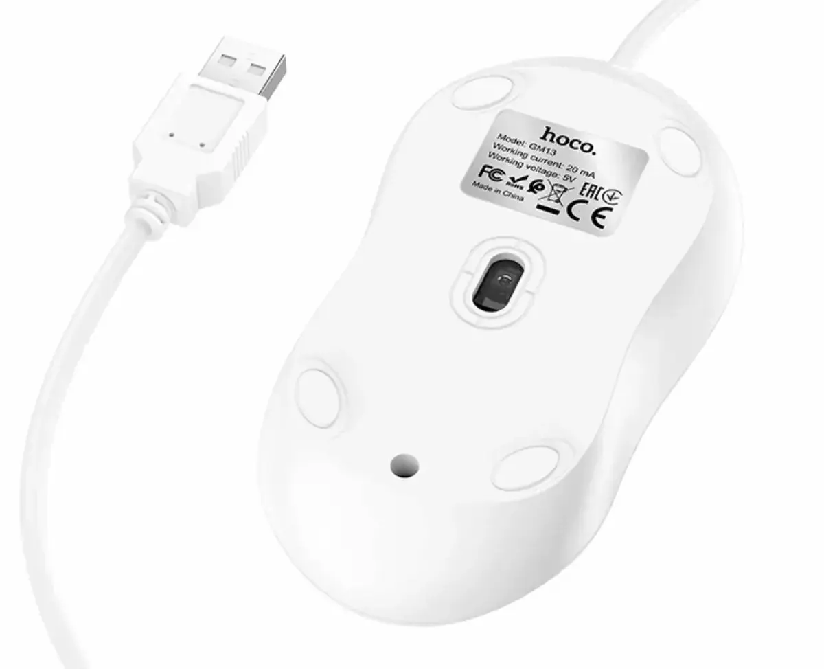 HOCO GM13 проводная USB оптическая мышь Photo 3