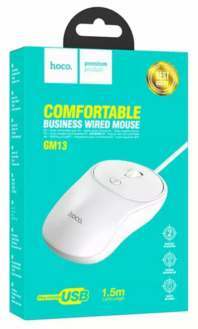 HOCO GM13 проводная USB оптическая мышь Photo 5