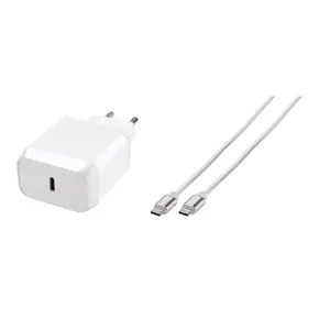 Vivanco Super Fast Power Delivery Charger Set Universal White AC Indoor 110-240V 1m USB Type-C
