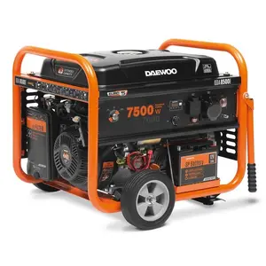 DAEWOO GDA 8500E Petrol Engine Generator 7000 W 230 V 30 L Black and Orange